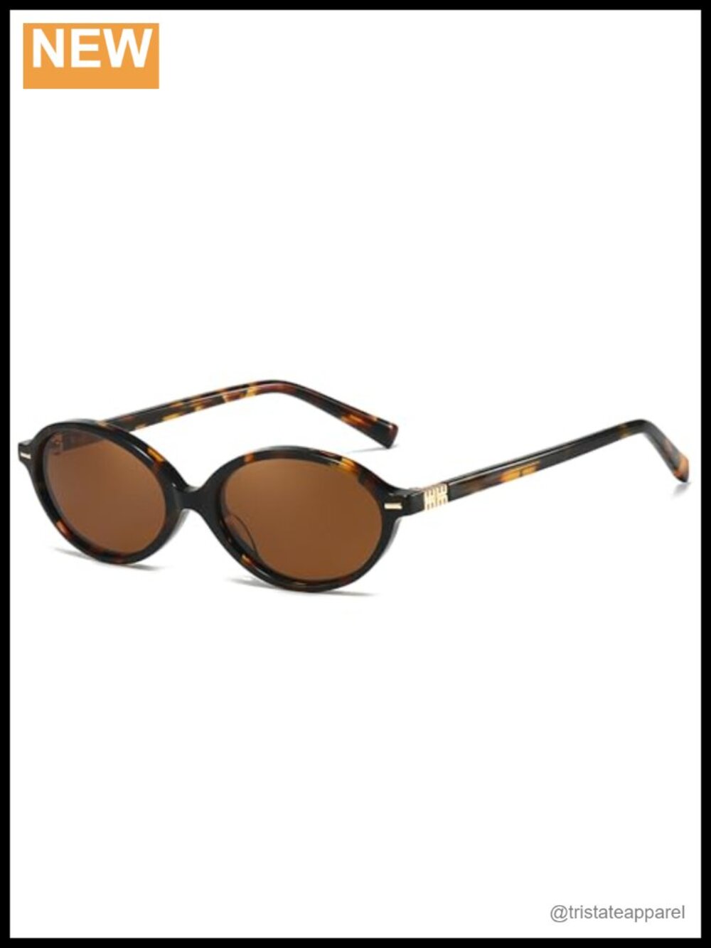 Polarized Retro Oval Acetate UV400 Sunglasses
